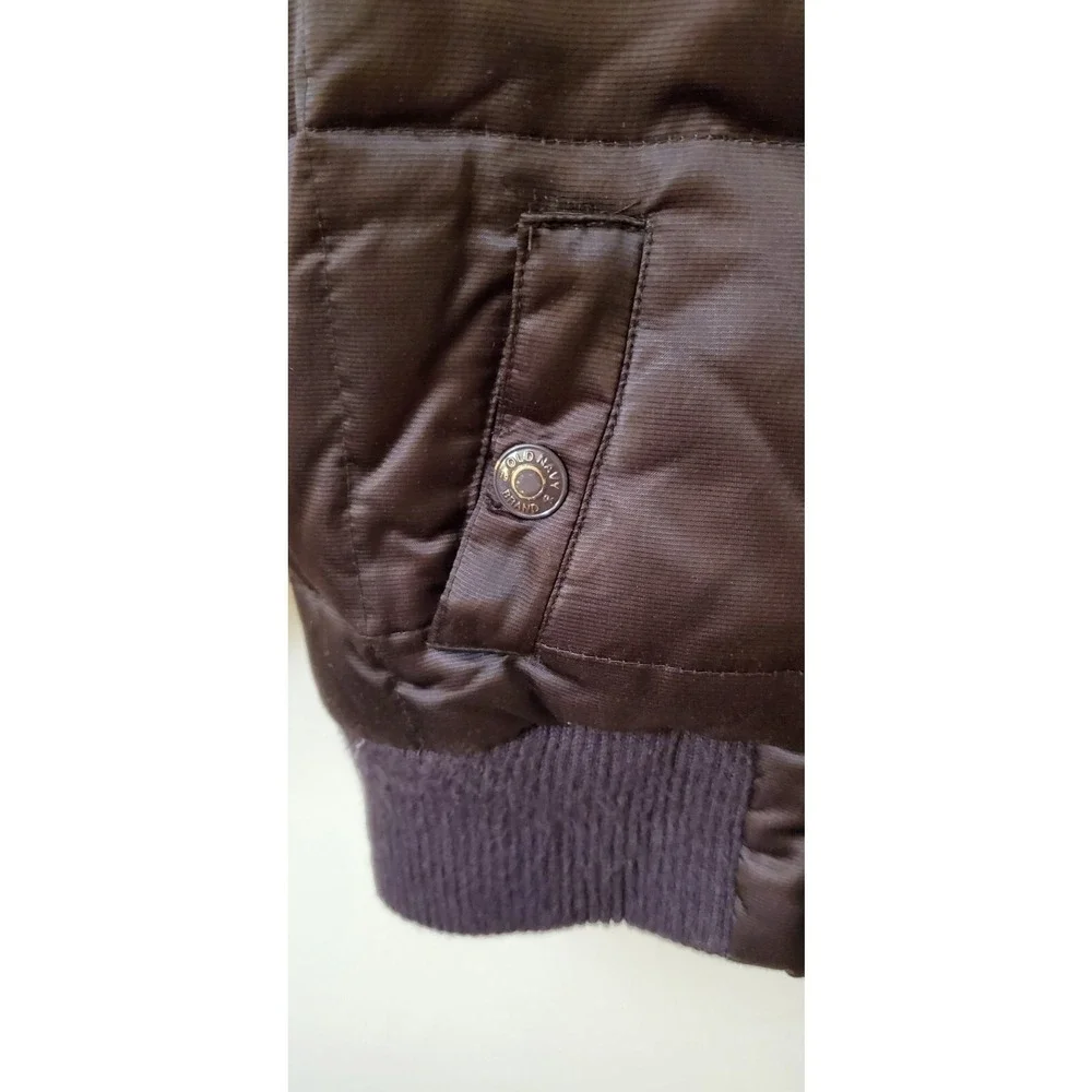 Old Navy Children's Winter Puffer Jacket Coat Brown With Fur Lined Hood Small